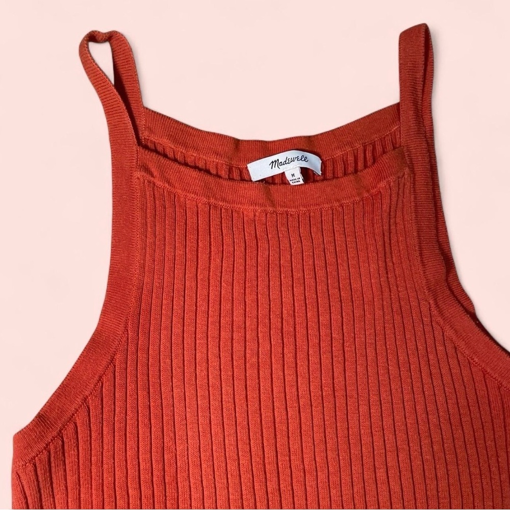 Rust Ribbed Tank Top - Picture 2 of 3